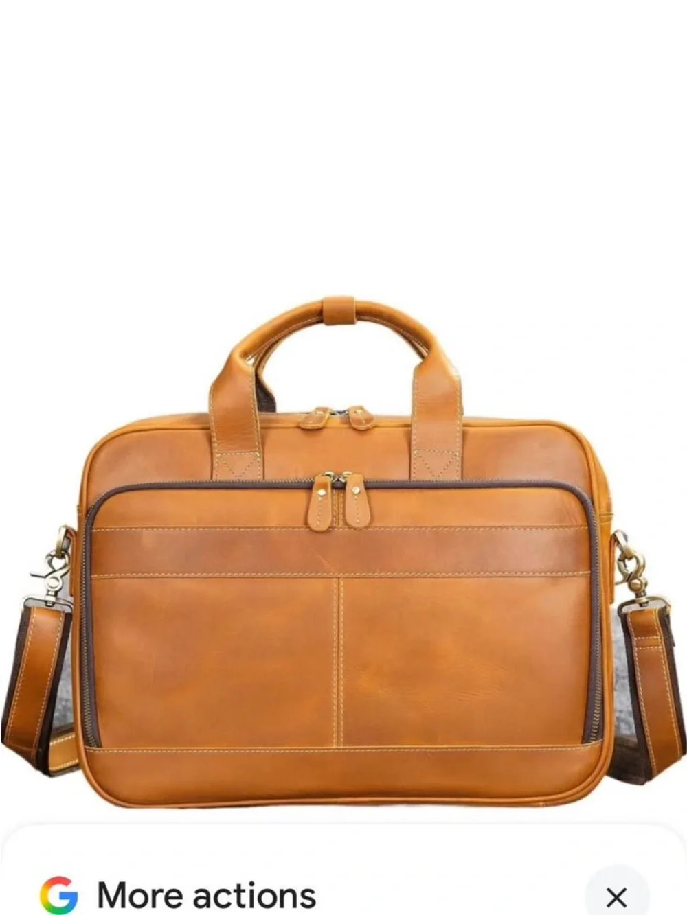 Leather Briefcase for Men Business Travel Laptop Messenger Bag Mens
